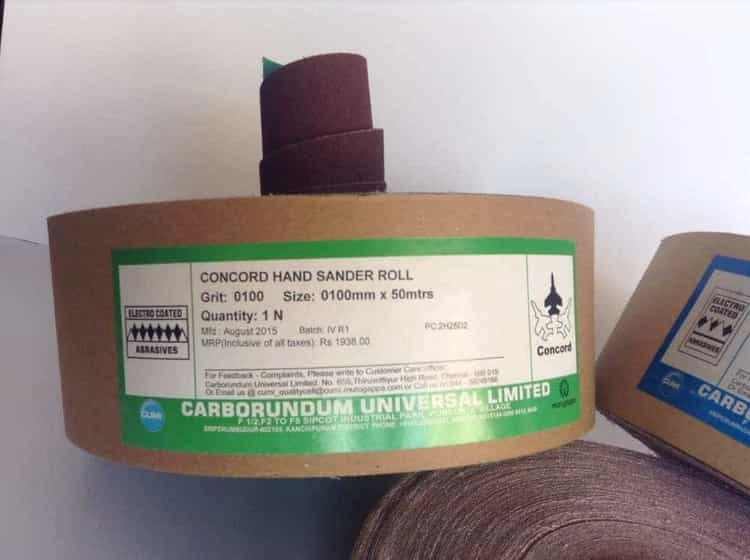 Concord Hand Sander Roll