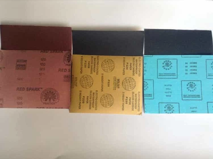 Emery cloth and paper sheets