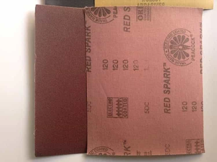 Red Spark emery paper sheet